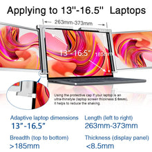 LaptopMonitors™ S200 Tri-Screen 12 Inches Extender Portable Monitor