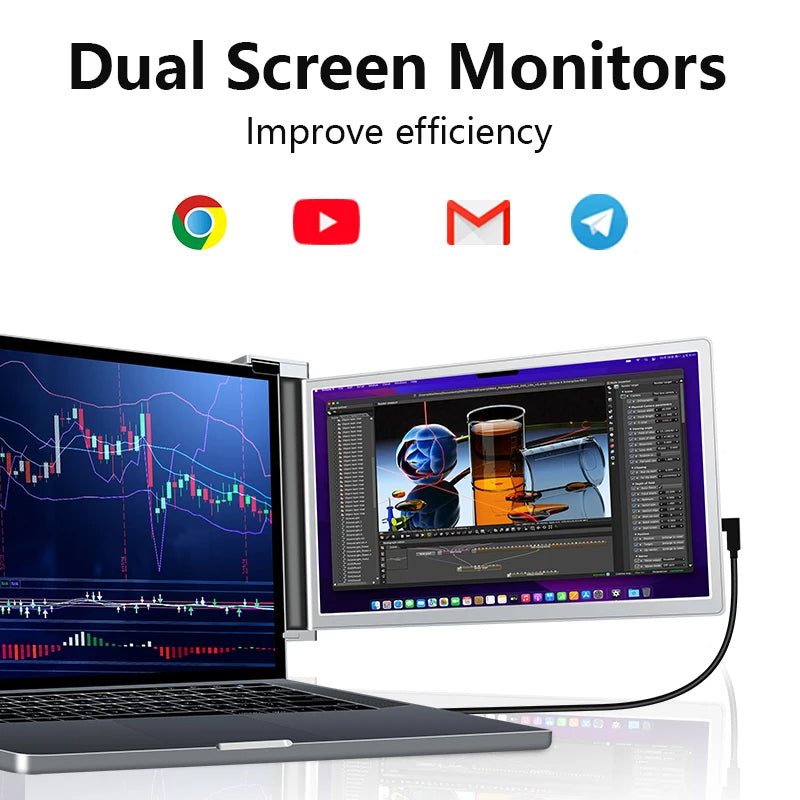 LaptopMonitors™ S14 14 Inch USB C Portable Monitor 1080P