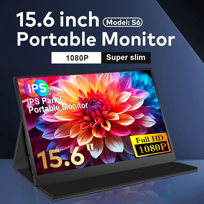 LaptopMonitors™ S6 15.6 Inch 1080P FHD Mobile Portable Monitor